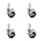 Service Caster 3.5 Inch Phenolic Wheel Swivel 3/4 Inch Square Stem Caster Set with Brake SCC SCC-SQ20S3514-PHS-TLB-34-4 - alternate 1